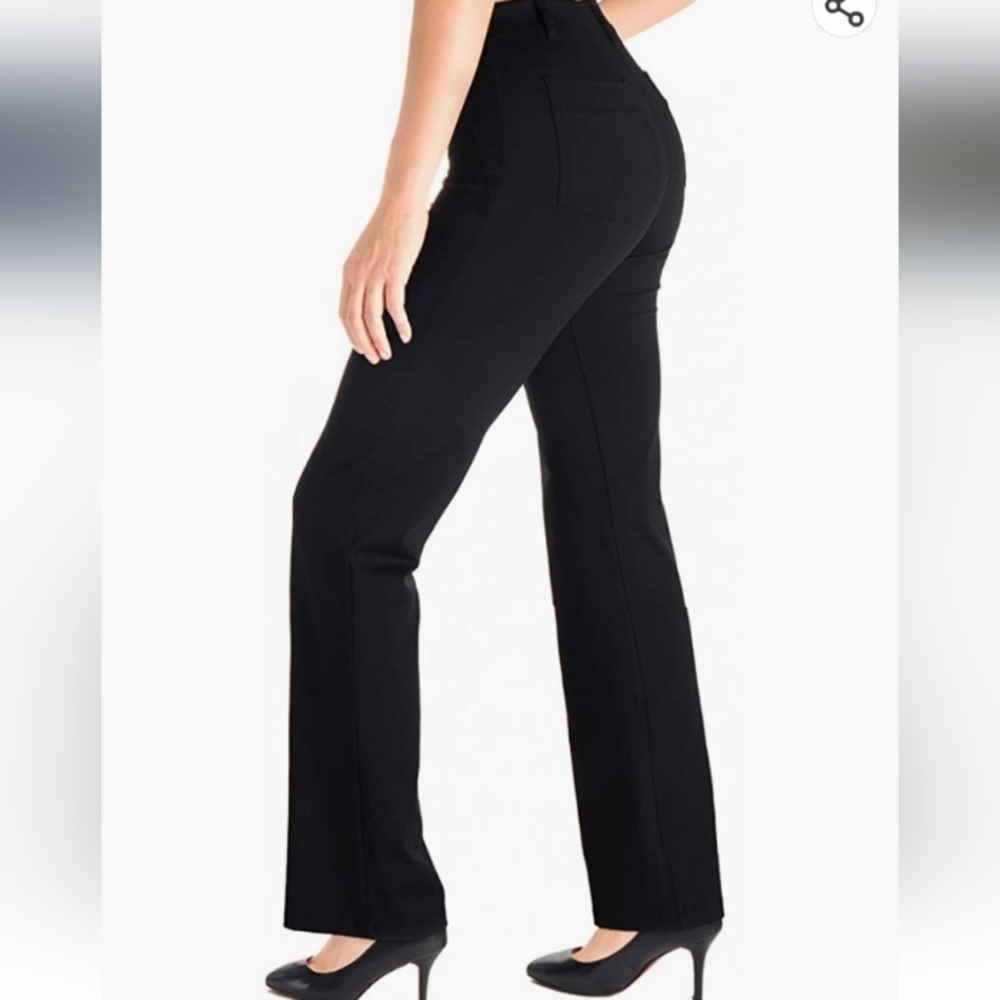 NWT Yogi Pace Bootcat Black 2 Back Pockets Work Pants M